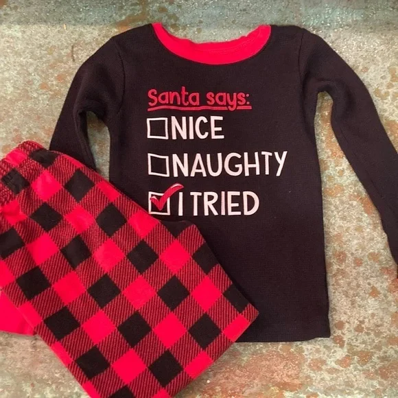 Carter's Pajamas Christmas Pajamas Nice Naughty I Tried Poshmark